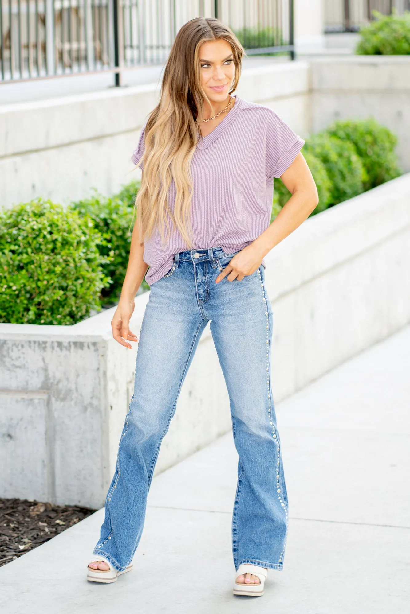 Mindy High Rise Wide Flare Jeans