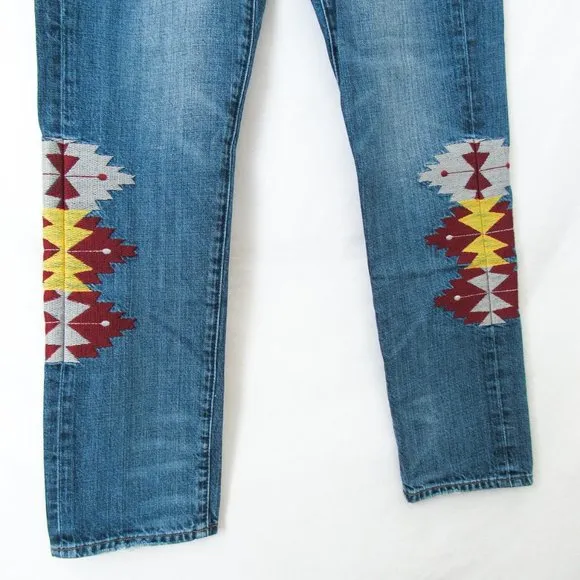 Miss Me Vintage Embroidered Denim Jeans Western Style/ Boyfriend Size-27