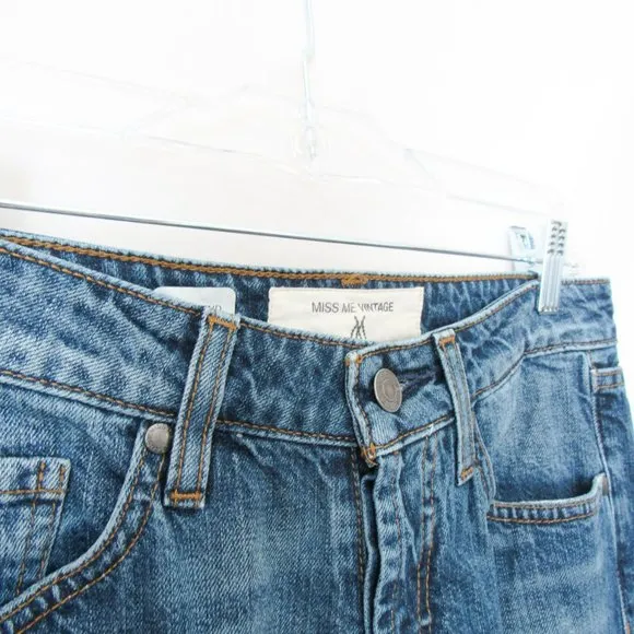 Miss Me Vintage Embroidered Denim Jeans Western Style/ Boyfriend Size-27