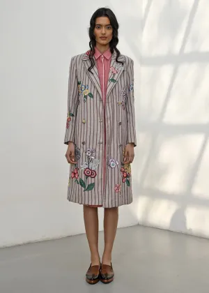 Mitata beige embroidered jacket