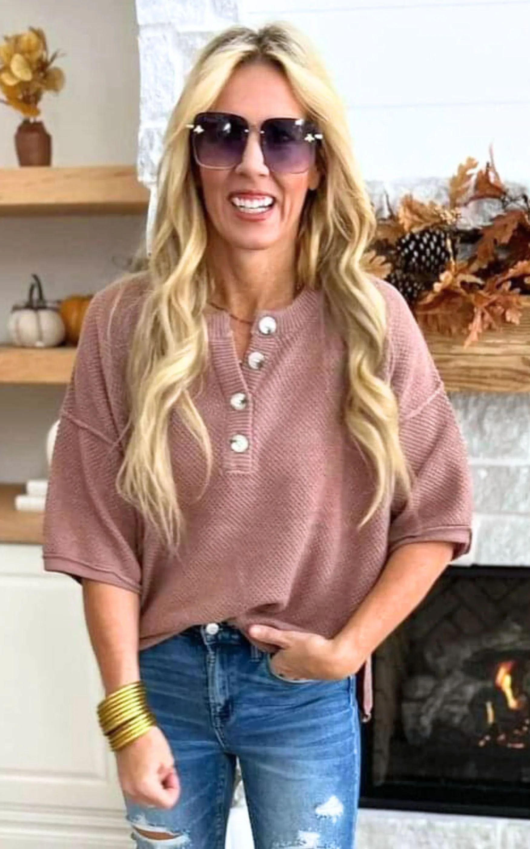 Mocha Knit Transitional Dolman Sweater - Final Sale