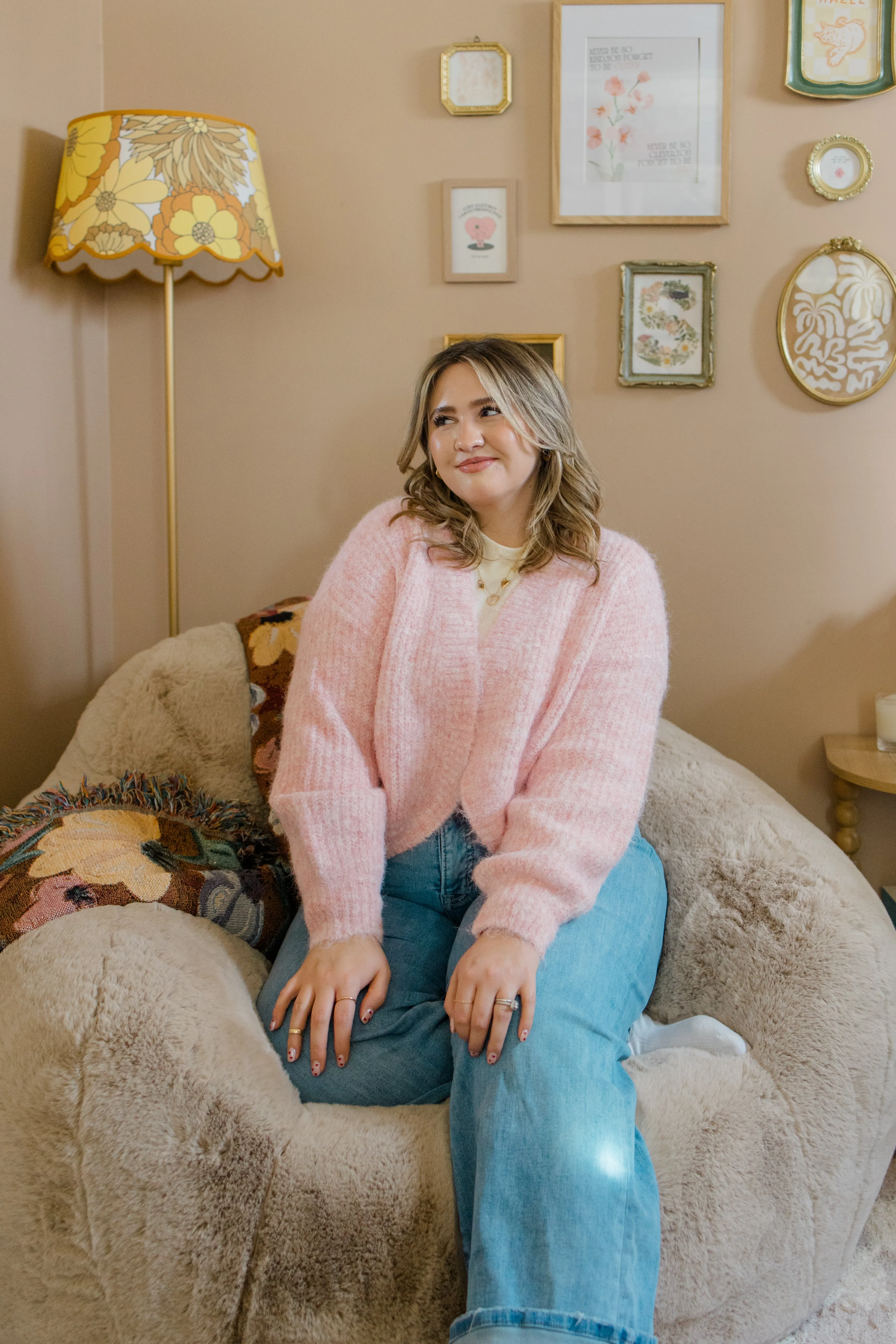 MOHAIR CROPPED OPEN CARDIGAN