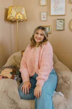 MOHAIR CROPPED OPEN CARDIGAN