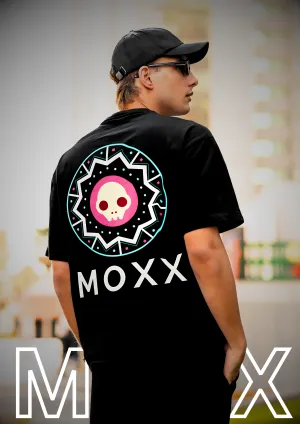 MOXX Black Oversized Graphic Skull T-shirt - Stylish Black T-shirt