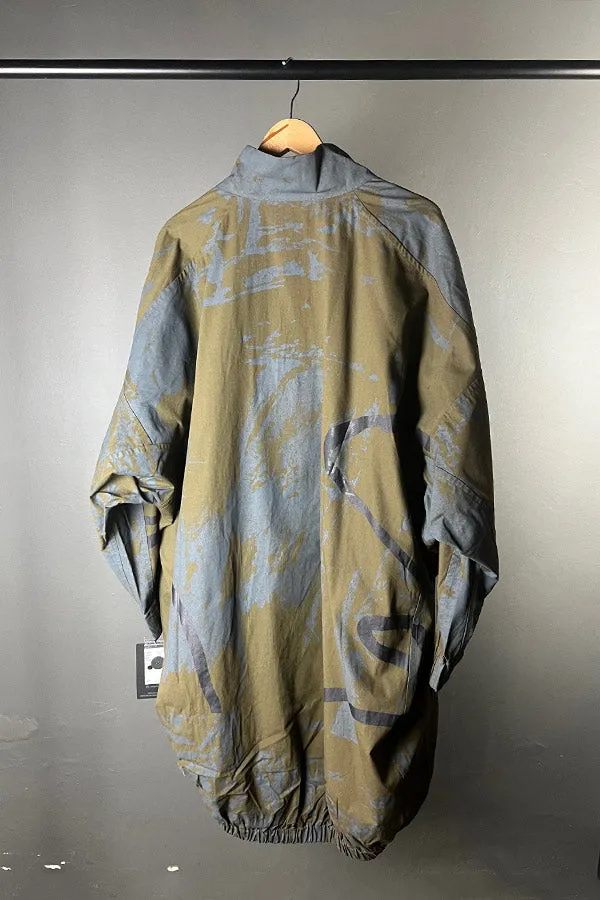 Moyuru Blue Green Printed Coat