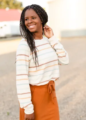 Multi Color Striped Windslet Top