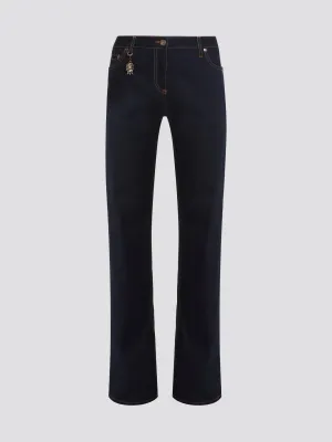 Navy Contrast Stitch Jeans