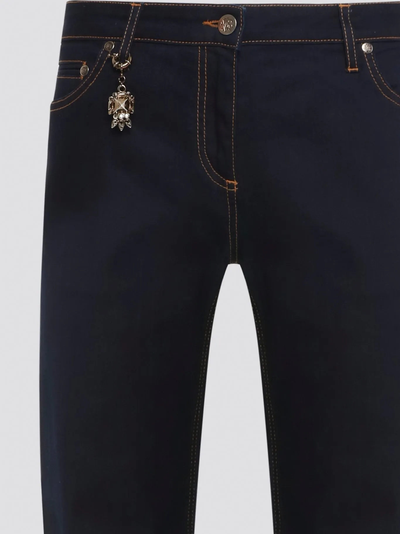 Navy Contrast Stitch Jeans