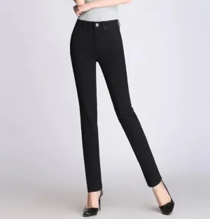 New Brand Luxury Pants Women High Waist Skinny Stretch Jeans Female Dark Blue Slim Fit Pants High Quality  Trousers