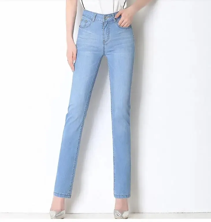 New Brand Luxury Pants Women High Waist Skinny Stretch Jeans Female Dark Blue Slim Fit Pants High Quality  Trousers