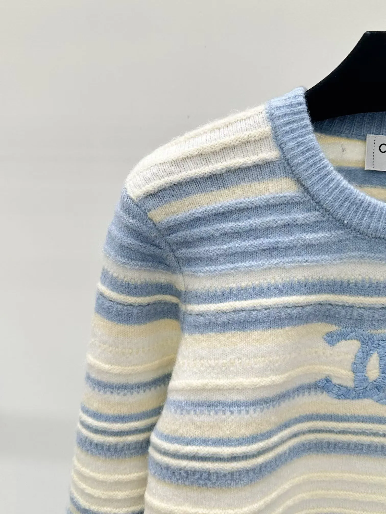New Color Stripe Color Block Knitted Sweater