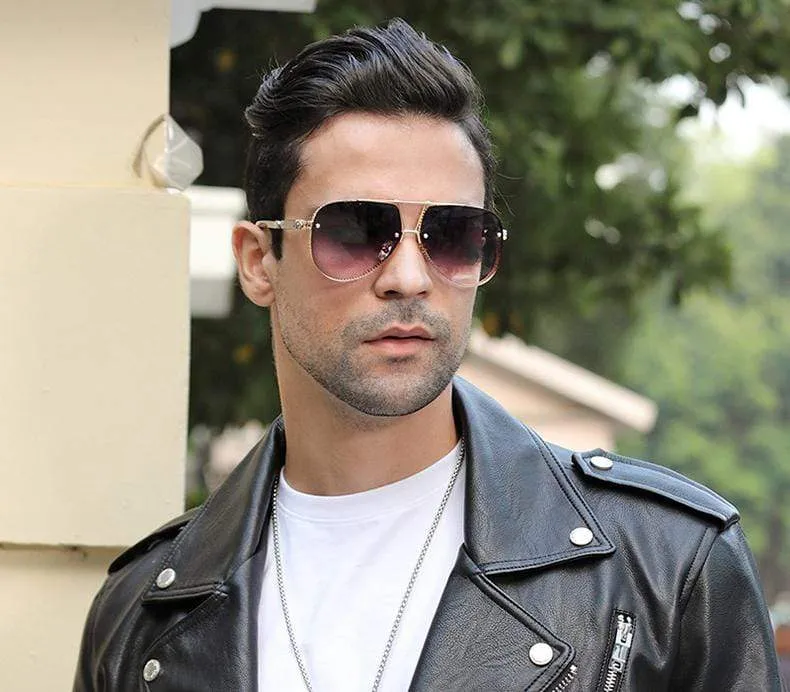 New Hollow Pattern Oval Sunglasses Men Women Luxury Trend Brand Designer Metal Alloy Frame All Fitness Sun Glasses UV400