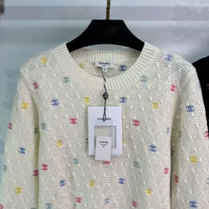 New logo embroidered knitted long sleeves
