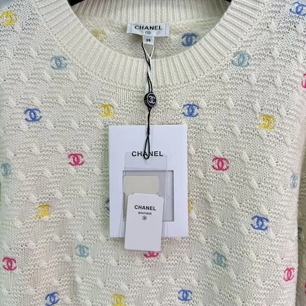 New logo embroidered knitted long sleeves