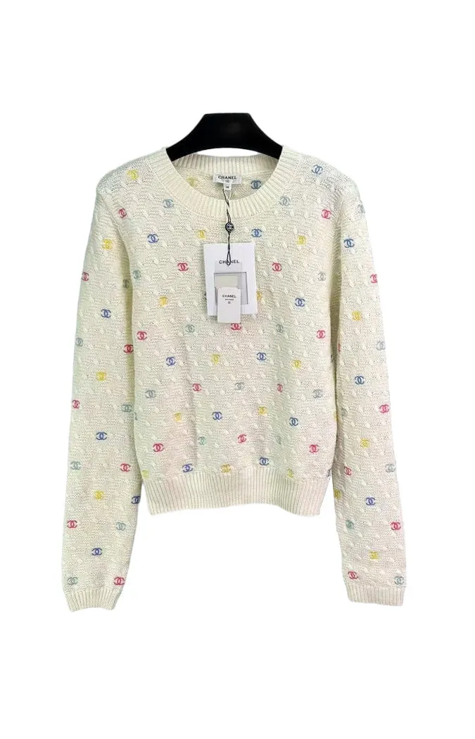 New logo embroidered knitted long sleeves