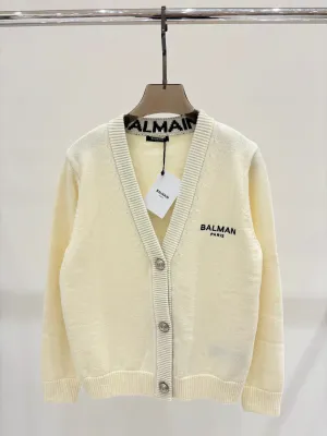 New minimalist letter logo knitted cardigan