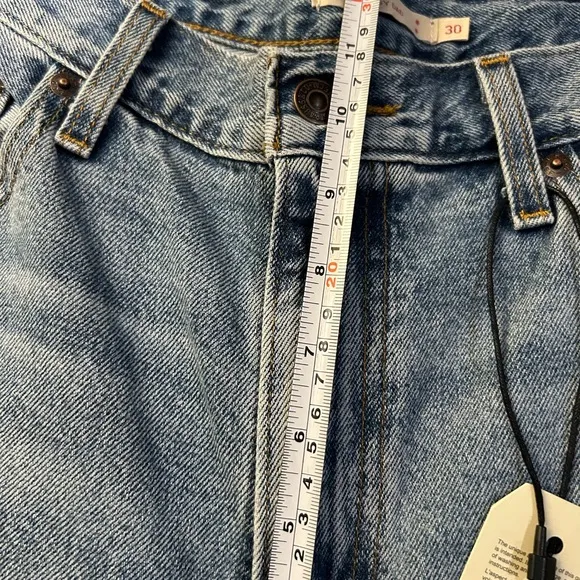 NWT FREE PEOPLE x LEVIS Premium Denim Baggy Dad Jeans Distressed 30