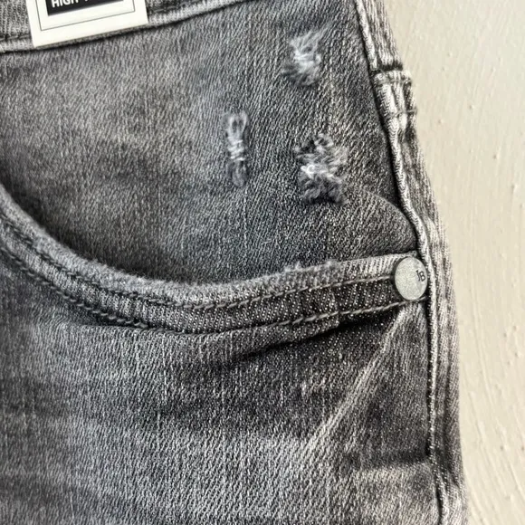NWT Judy Blue | Grey High Waist Tummy Control Release Hem Skinny Jeans 14W