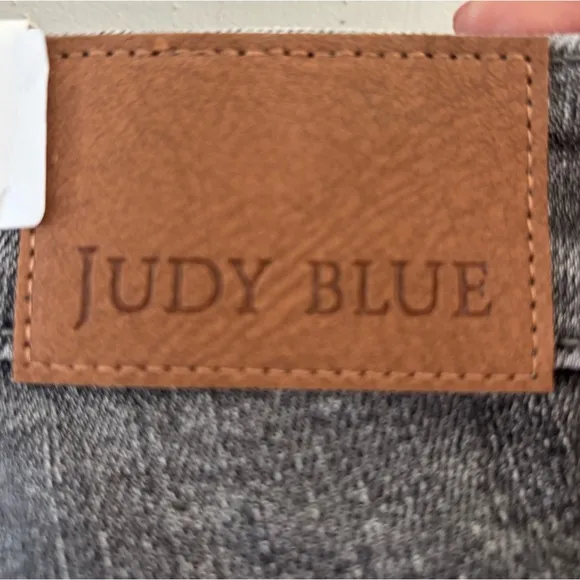 NWT Judy Blue | Grey High Waist Tummy Control Release Hem Skinny Jeans 14W