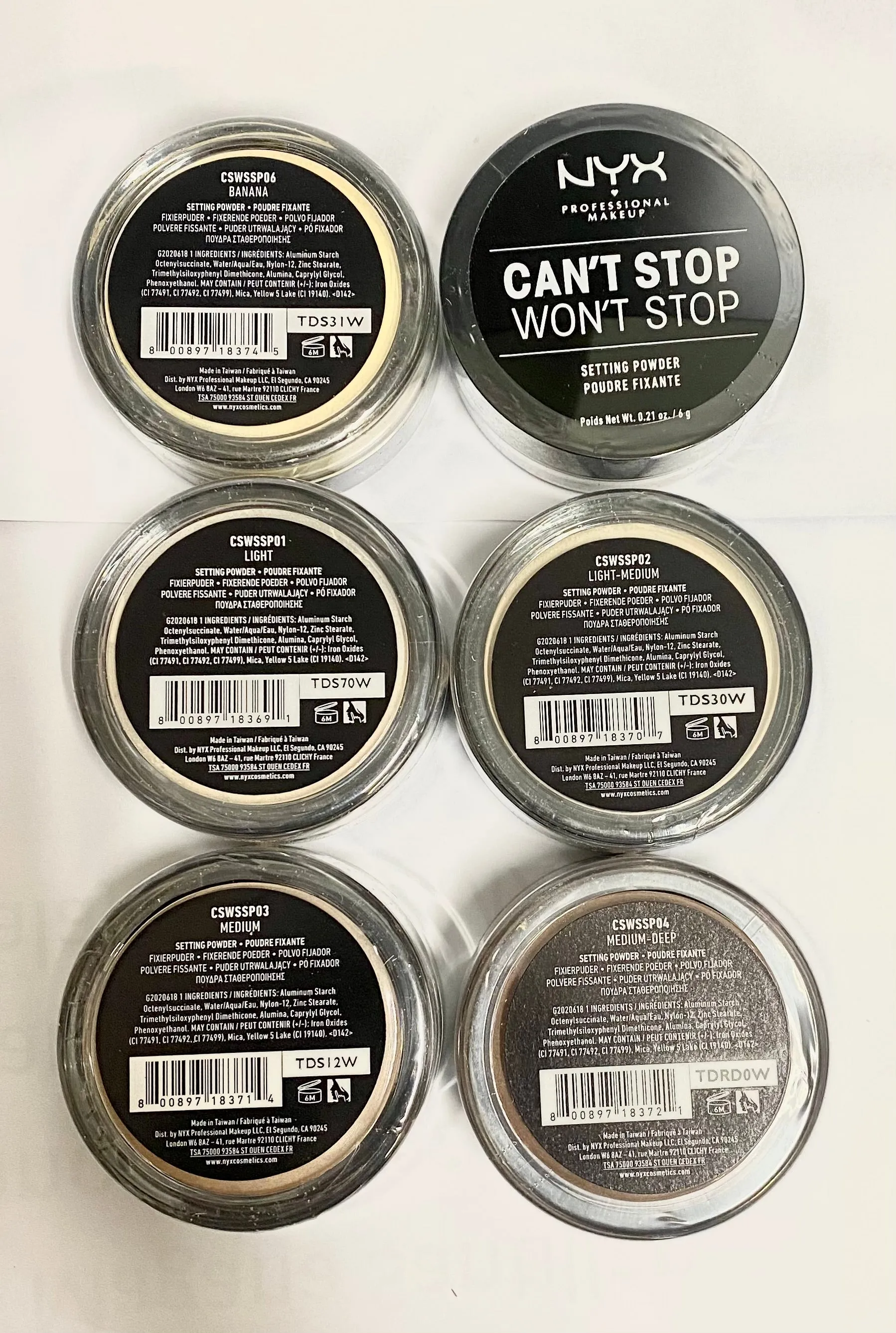 NYX Professional Makeup Can't Stop Won't Stop Assorted Setting Powder