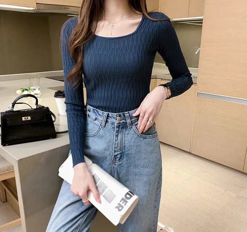 O-Neck Slim Sweater