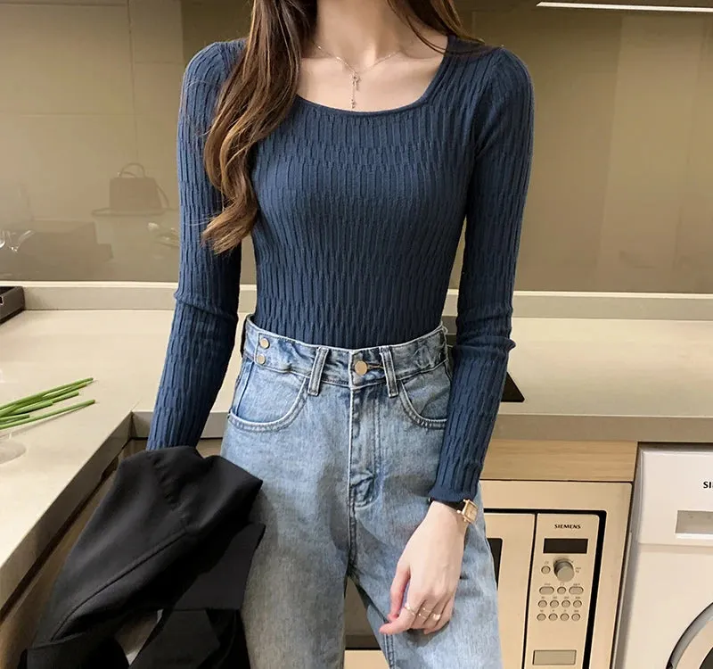 O-Neck Slim Sweater
