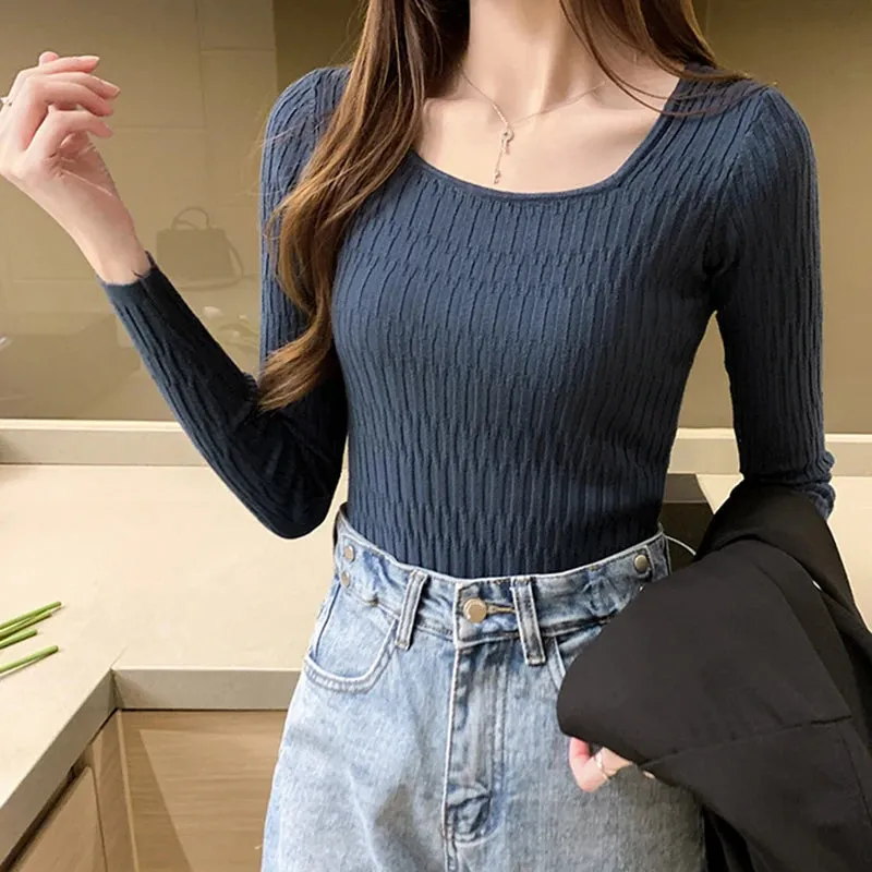 O-Neck Slim Sweater