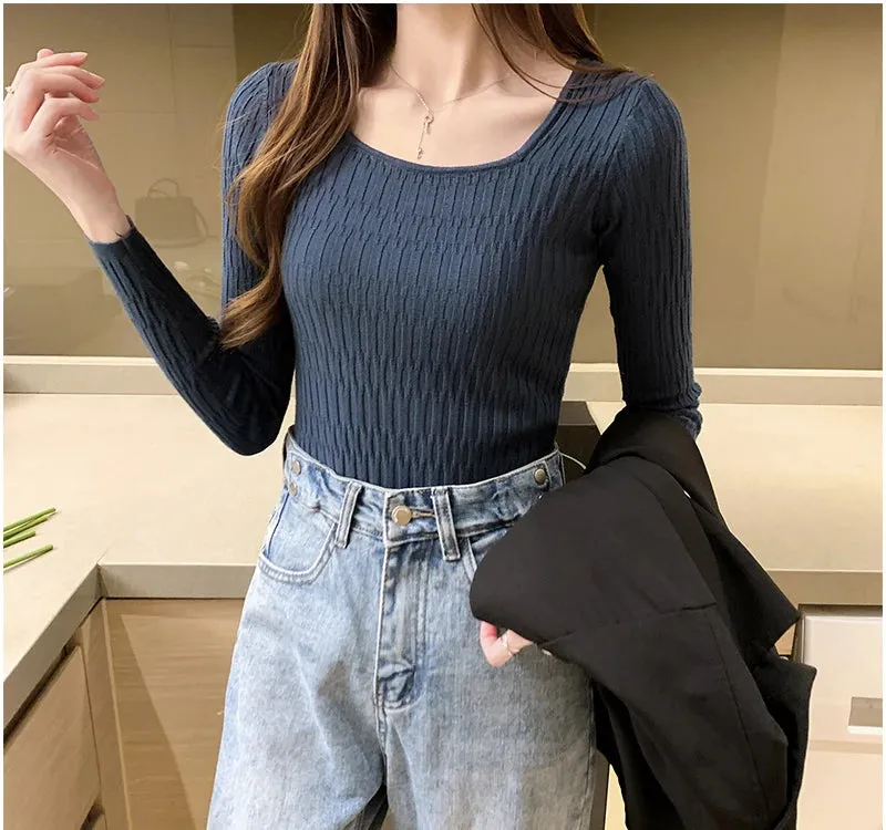 O-Neck Slim Sweater