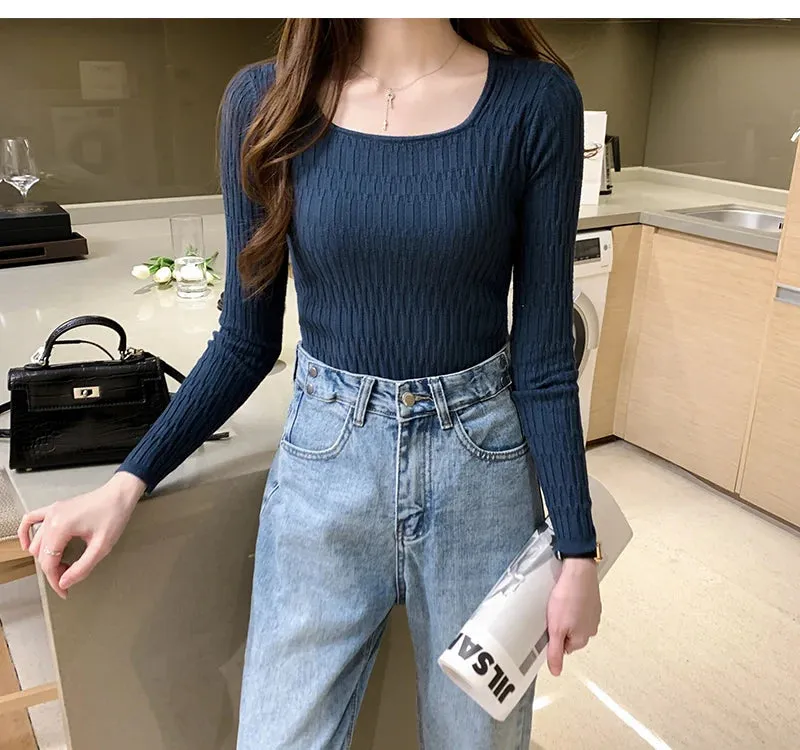 O-Neck Slim Sweater