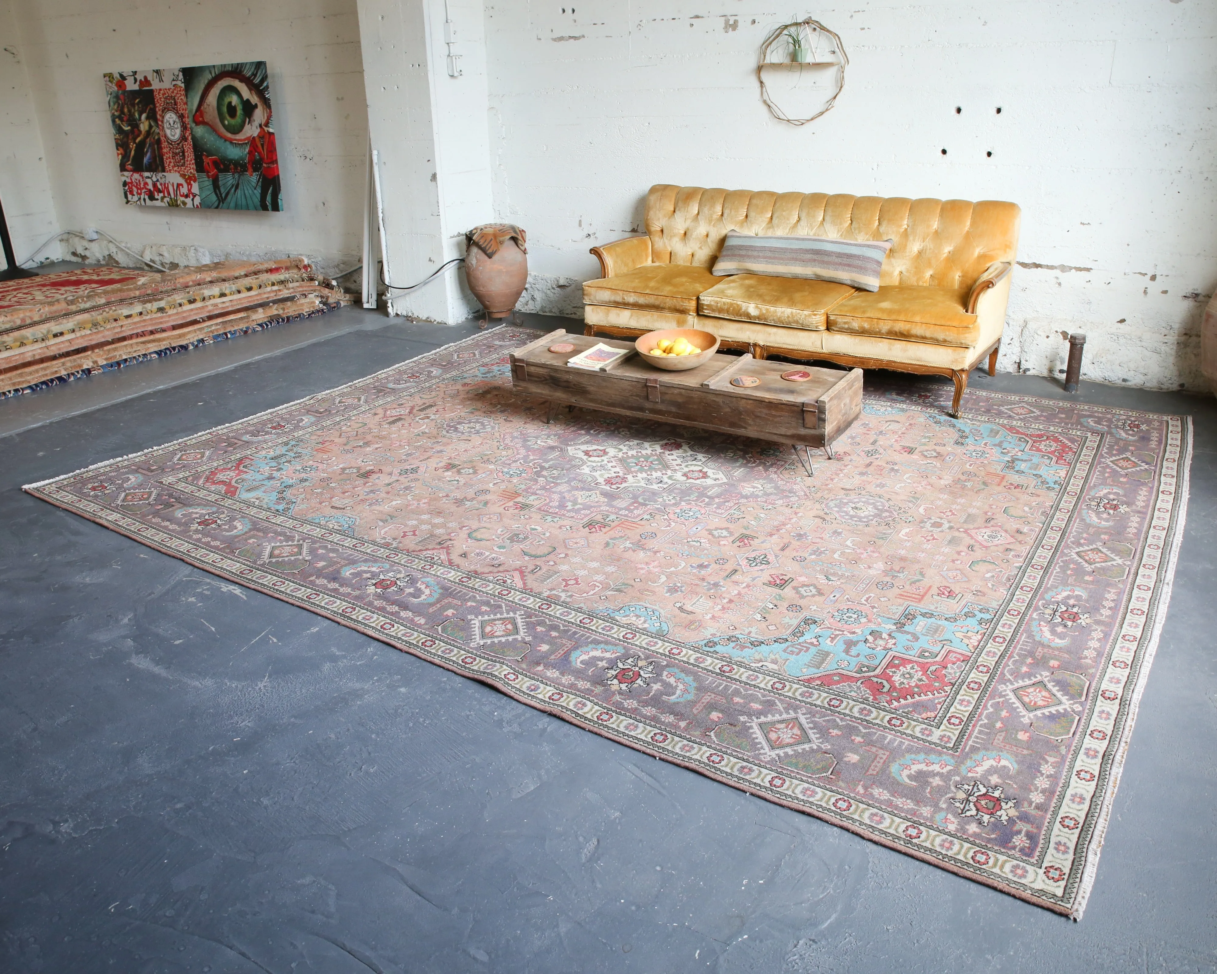 Old Persian Rug 10ftx12ft