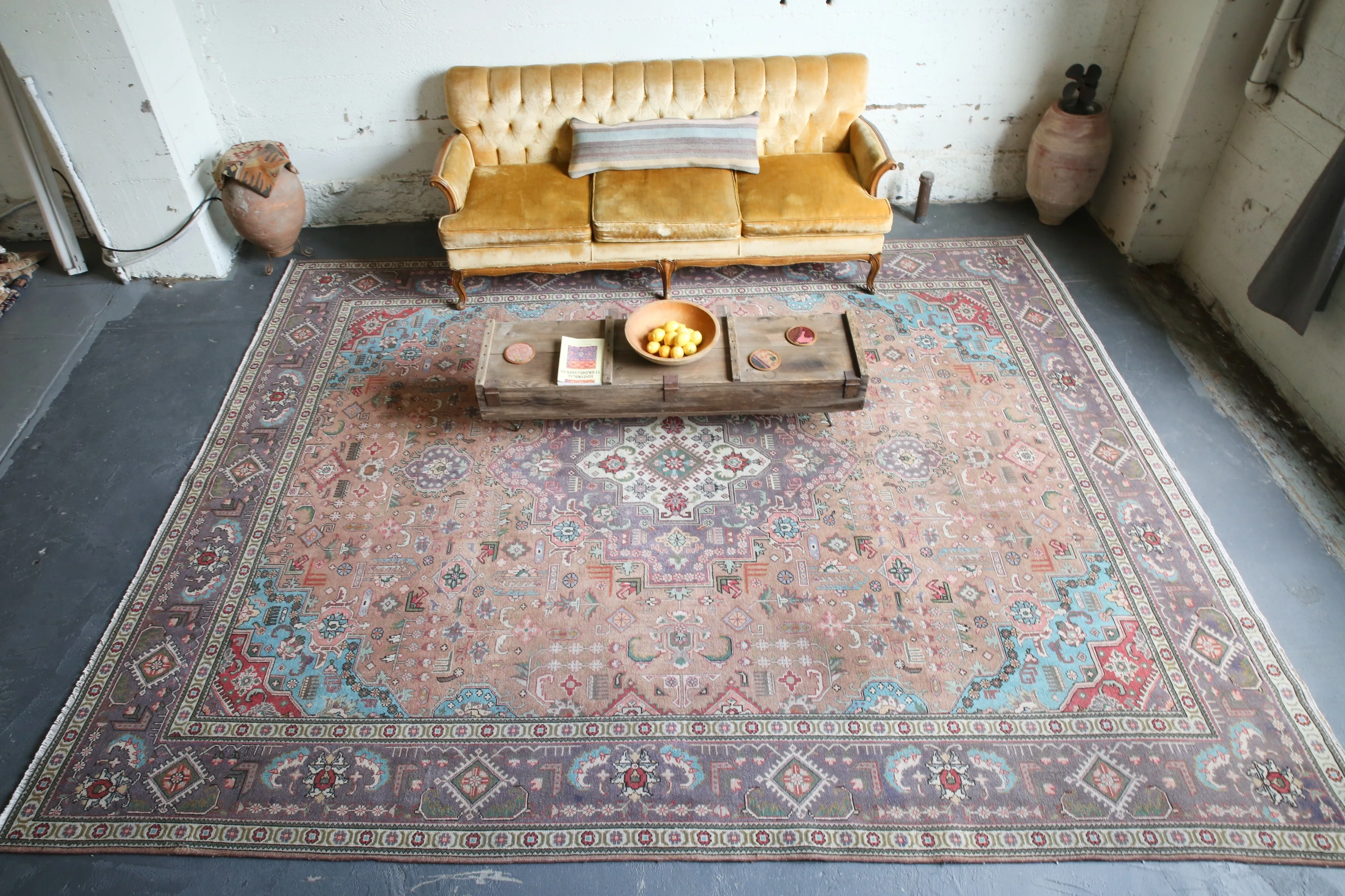 Old Persian Rug 10ftx12ft