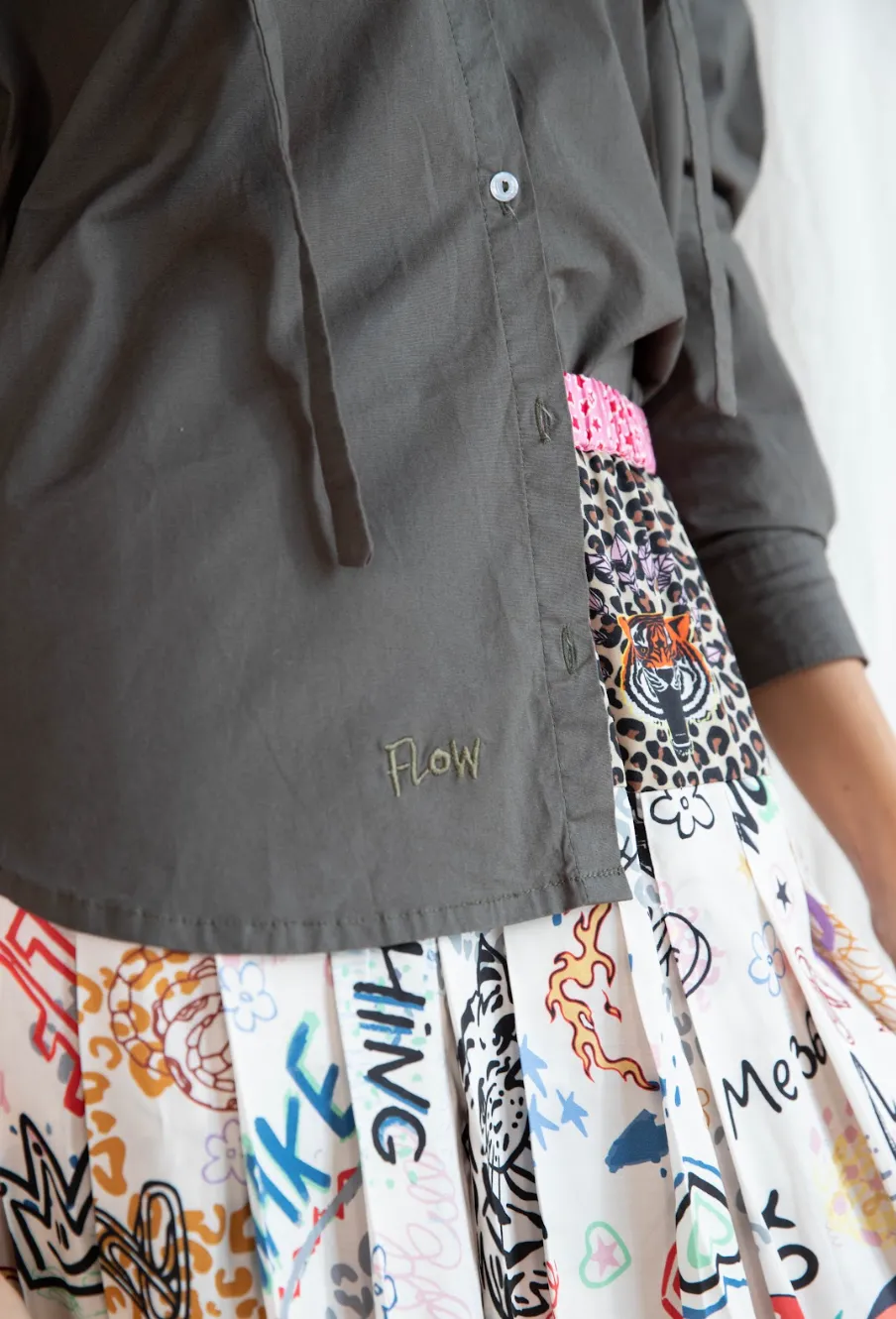 Oversized Hooded Military Shirt