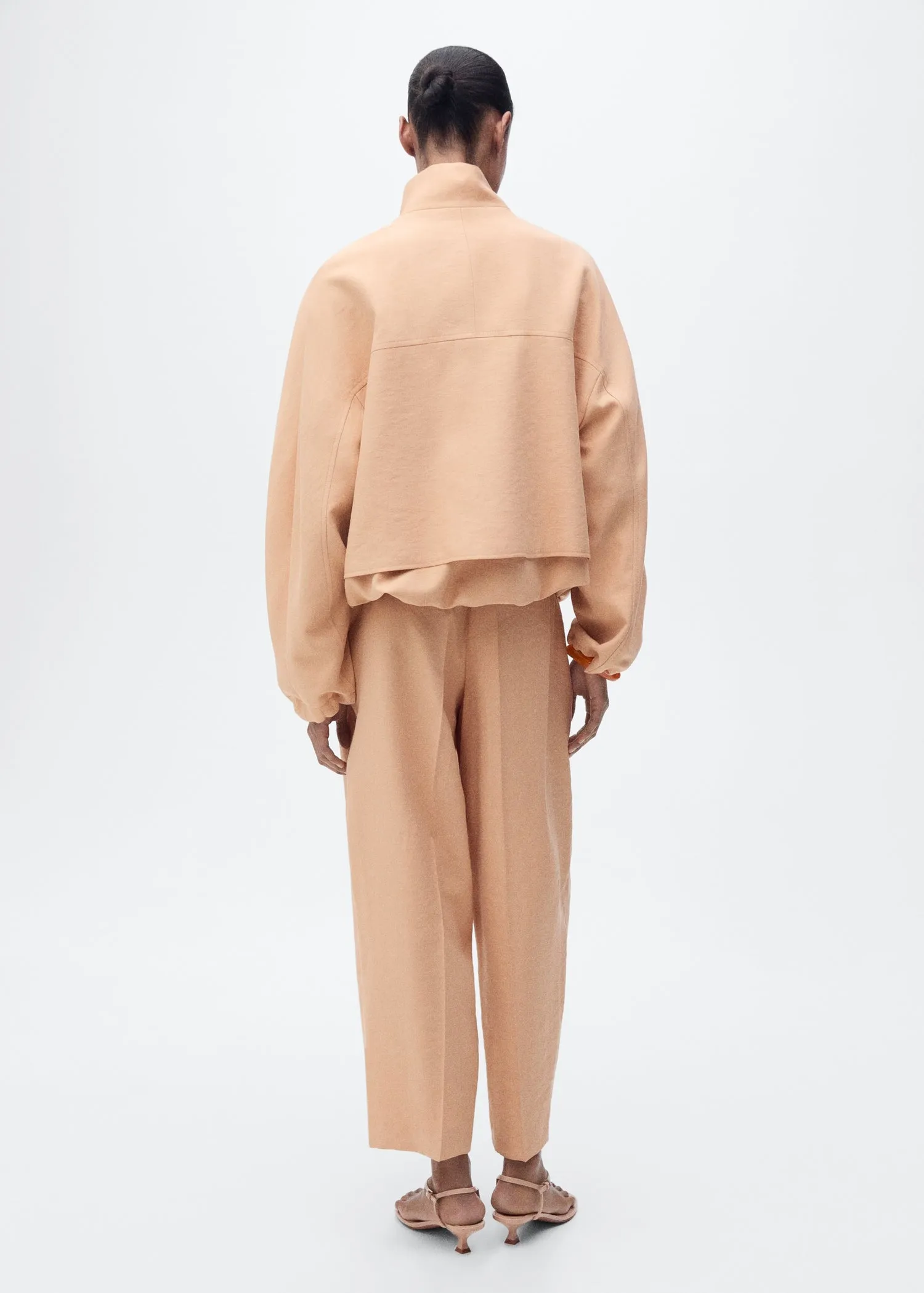 Oversized lyocell jacket with pockets