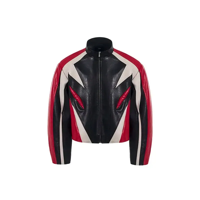 Oversized Racer Bikercore Leather Jacket