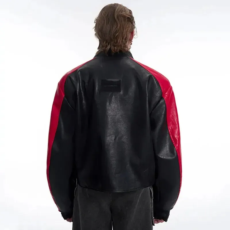 Oversized Racer Bikercore Leather Jacket