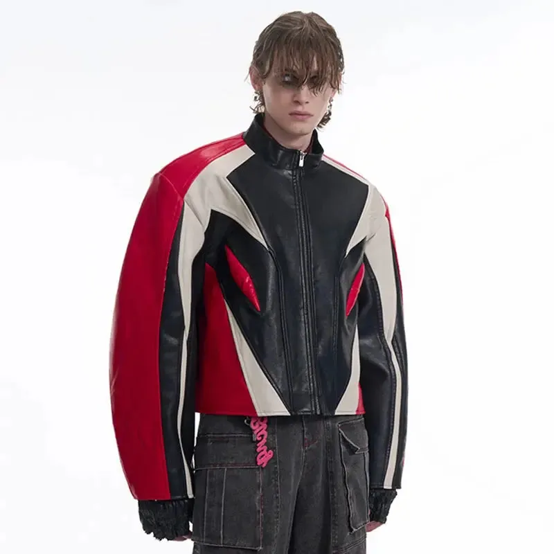 Oversized Racer Bikercore Leather Jacket