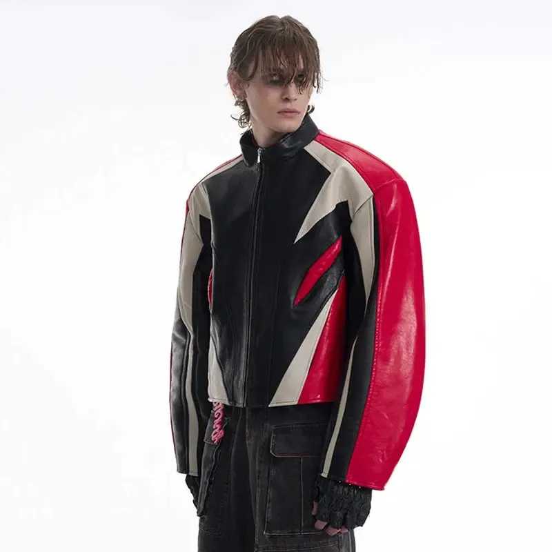 Oversized Racer Bikercore Leather Jacket