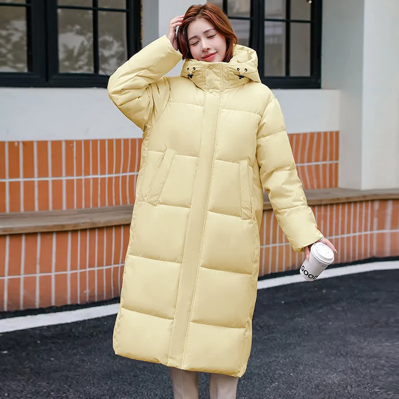Oversized Relaxed-Fit Windproof Puffer Jacket with Full Zip