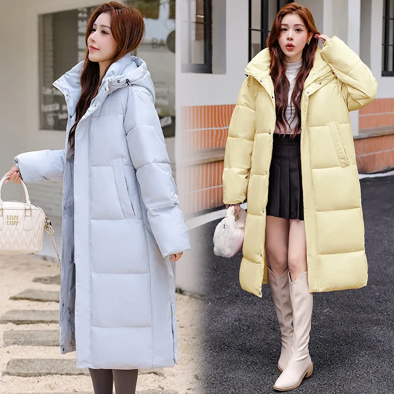 Oversized Relaxed-Fit Windproof Puffer Jacket with Full Zip