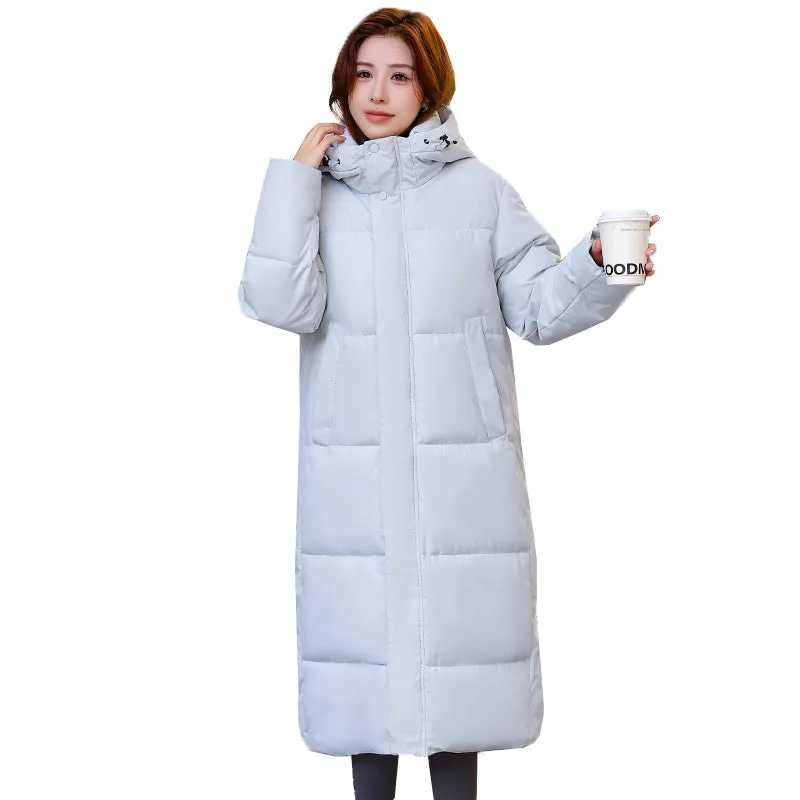 Oversized Relaxed-Fit Windproof Puffer Jacket with Full Zip