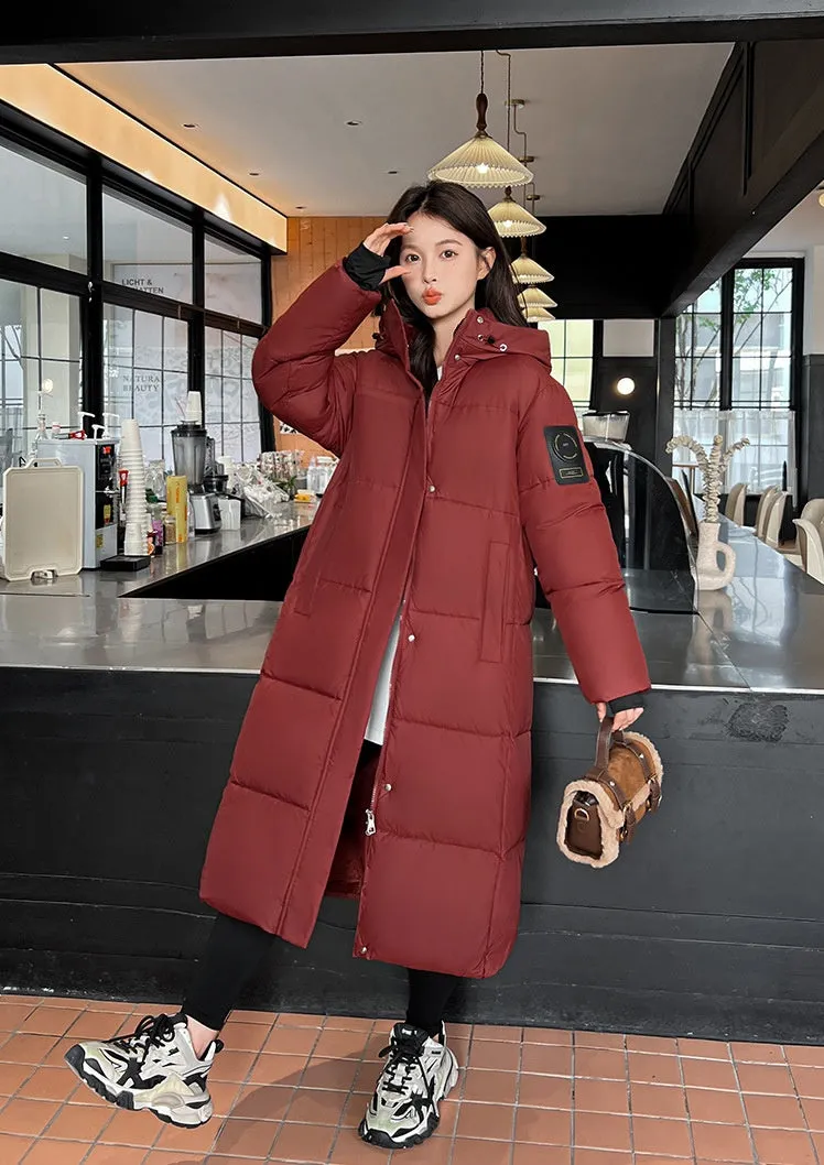 Oversized Thickened and Hooded Puffer Down Coat for Women