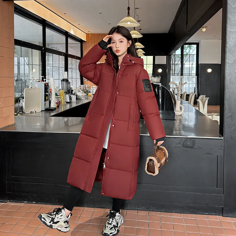 Oversized Thickened and Hooded Puffer Down Coat for Women
