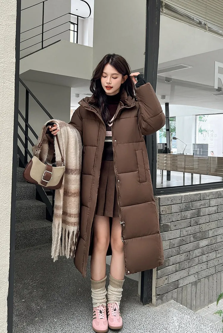 Oversized Thickened and Hooded Puffer Down Coat for Women