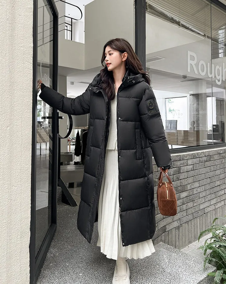 Oversized Thickened and Hooded Puffer Down Coat for Women