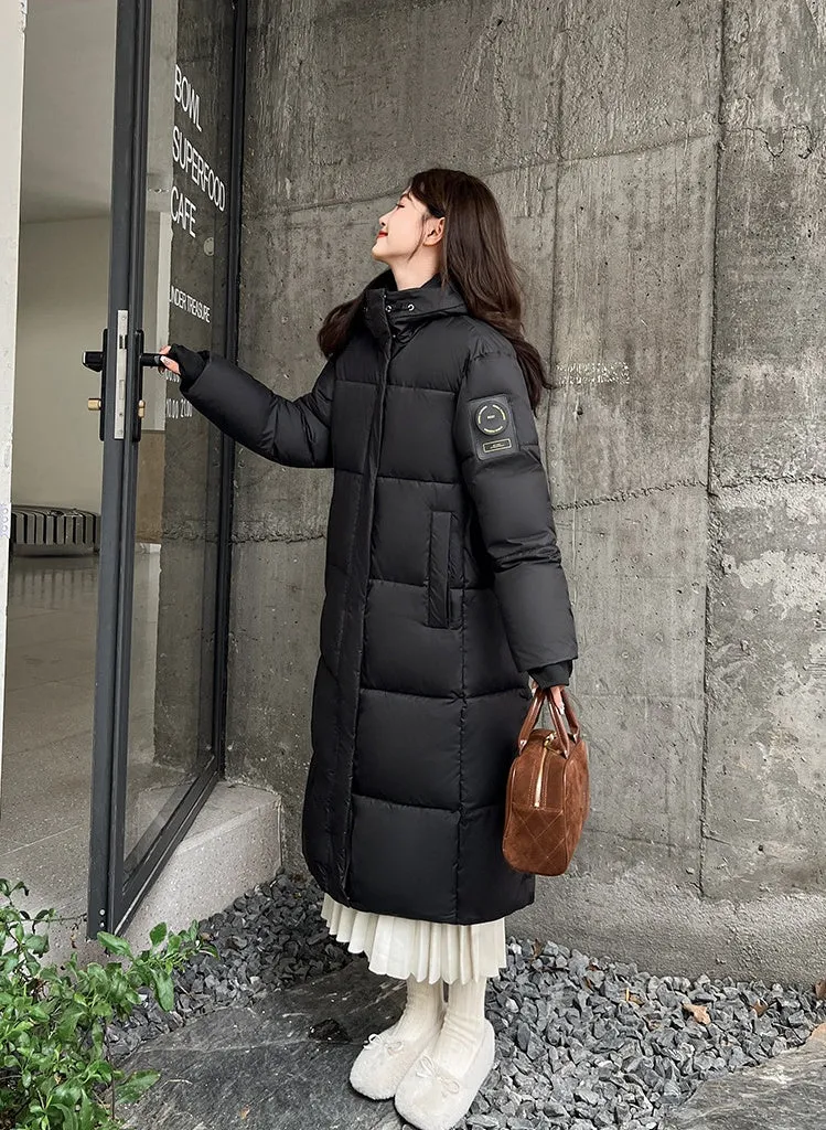 Oversized Thickened and Hooded Puffer Down Coat for Women
