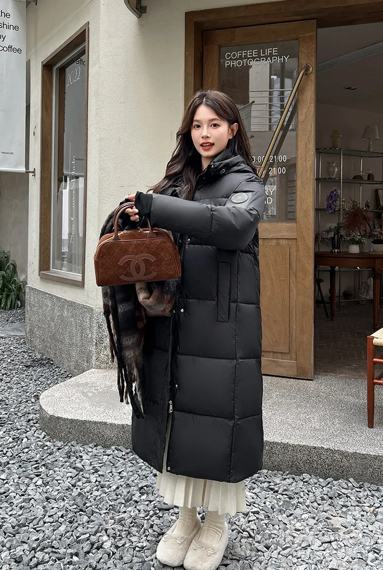 Oversized Thickened and Hooded Puffer Down Coat for Women