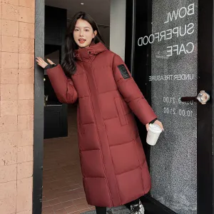Oversized Thickened and Hooded Puffer Down Coat for Women