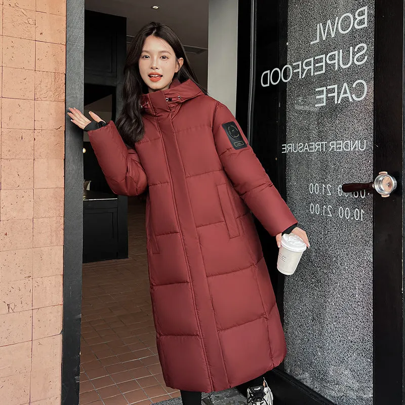 Oversized Thickened and Hooded Puffer Down Coat for Women