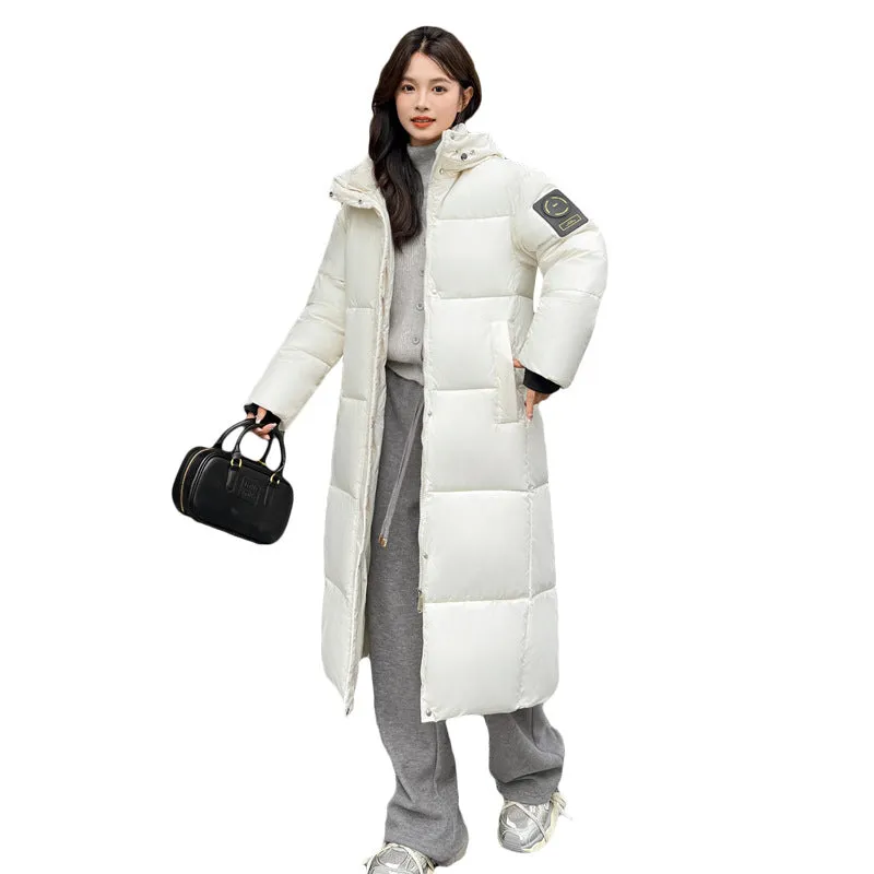 Oversized Thickened and Hooded Puffer Down Coat for Women