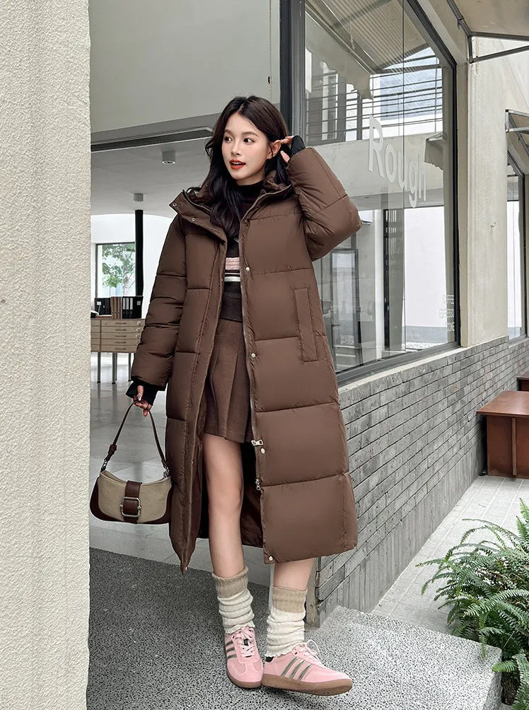 Oversized Thickened and Hooded Puffer Down Coat for Women